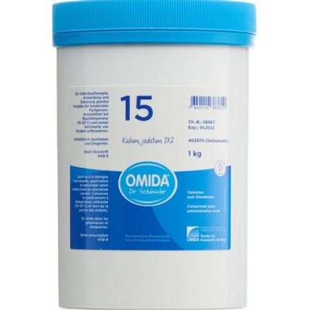 Omida Schuessler Nr15 potassium iodate Tabl D 12 Ds 1000 g - PrimeCare Global