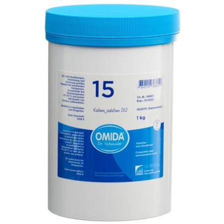 Omida Schuessler Nr15 potassium iodate Tabl D 12 Ds 1000 g - PrimeCare Global