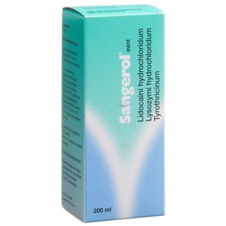 Sangerol mouthwash mint without sugar bottle 200 ml - PrimeCare Global