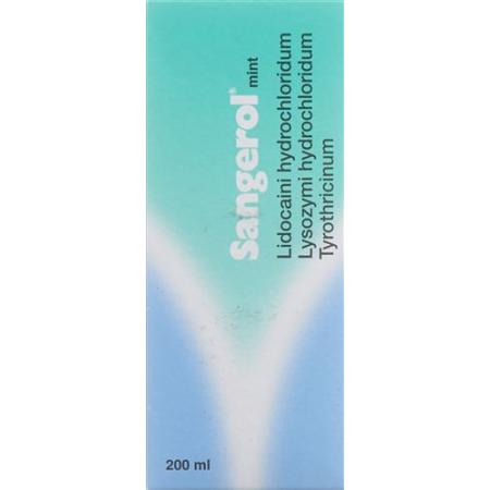Sangerol mouthwash mint without sugar bottle 200 ml - PrimeCare Global