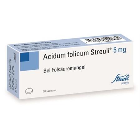 Acidum folicum Streuli Tabl 5 mg 20 pcs - PrimeCare Global