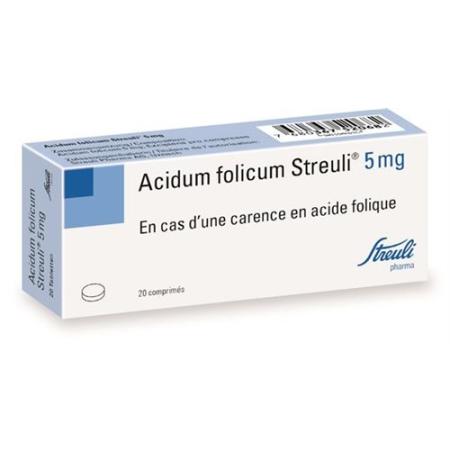 Acidum folicum Streuli Tabl 5 mg 20 pcs - PrimeCare Global