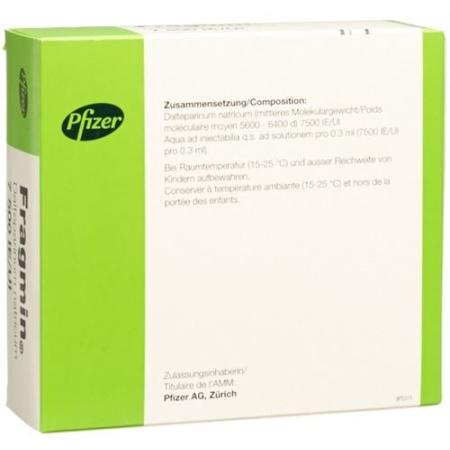 Fragmin Inj L&ouml;s 7500 IU/0.3ml 10 Fertspr 0.3 ml - PrimeCare Global