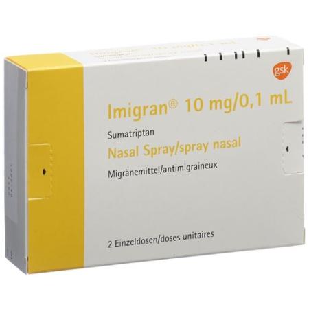 Imigran nasal spray 10 mg 2 x 1 dose - PrimeCare Global