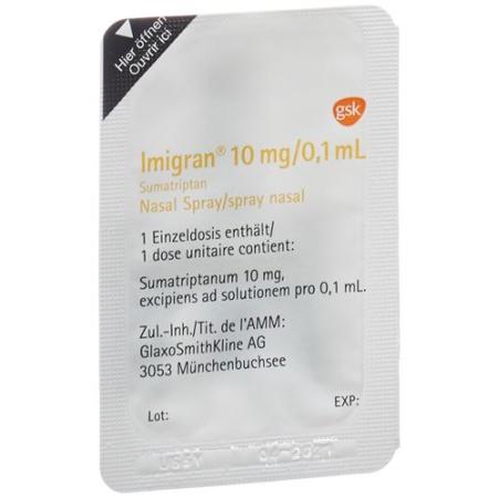 Imigran nasal spray 10 mg 2 x 1 dose - PrimeCare Global
