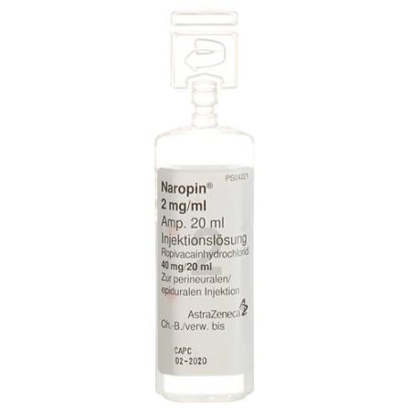 Naropin Inj L&ouml;s 0.2% 20ml Duofit ampoules 5 pcs - PrimeCare Global