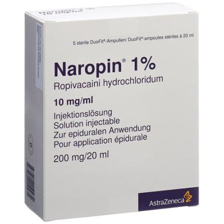 Naropin Inj L&ouml;s 1% 20ml Duofit ampoules 5 pcs - PrimeCare Global