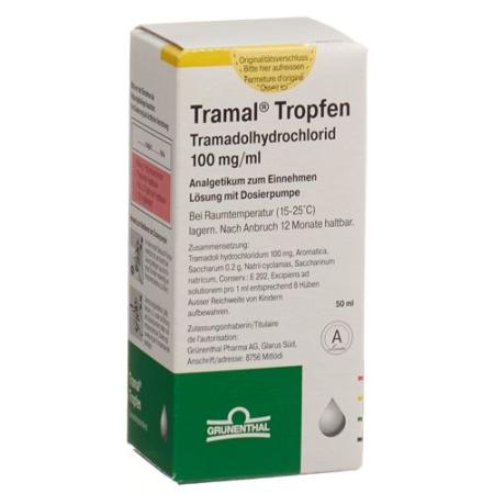 Tramal drops 100 mg/ml with dosing pump Fl 50 ml - PrimeCare Global