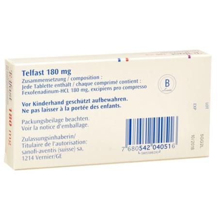 Telfast Filmtablet 180 mg 10 pcs - PrimeCare Global