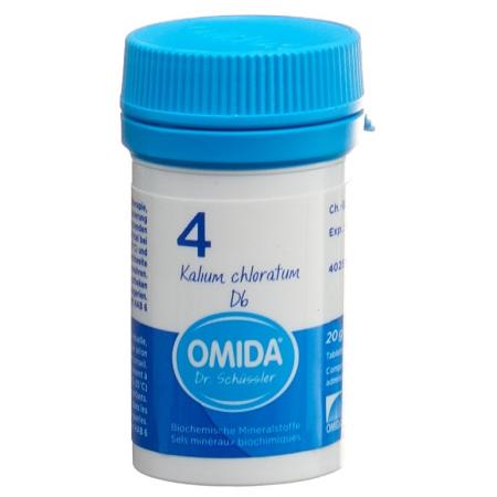 Omida Schuessler Nr4 potassium chloratum tablets D 6 can 20 g - PrimeCare Global
