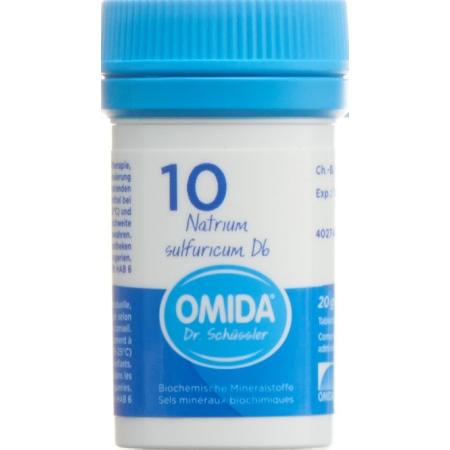 Omida Schuessler Nr10 sodium sulfuricum Tabl D 6 Ds 20 g - PrimeCare Global
