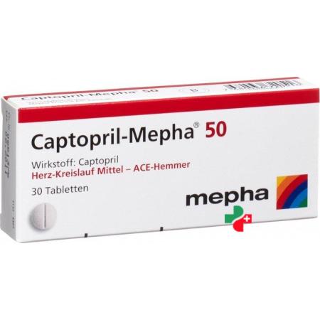 Captopril Mepha 50 mg 30 tablets - PrimeCare Global