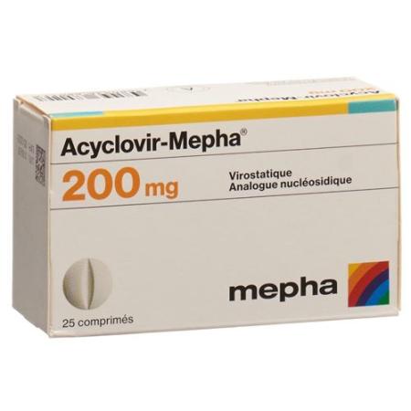 Acyclovir-Mepha Tabl 200 mg 25 pcs - PrimeCare Global