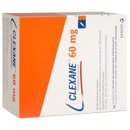 Clexane Inj L&ouml;s 60 mg/0.6ml 10 Fertspr 0.6 ml - PrimeCare Global