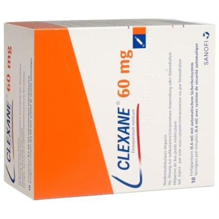 Clexane Inj L&ouml;s 60 mg/0.6ml 10 Fertspr 0.6 ml - PrimeCare Global