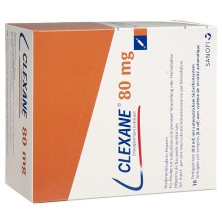 Clexane Inj L&ouml;s 80 mg/0.8ml 10 Fertspr 0.8 ml - PrimeCare Global