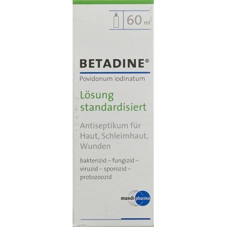 Betadine solution standardized L&ouml;s Fl 60 ml - PrimeCare Global