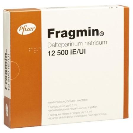 Fragmin Inj L&ouml;s 12500 IU/0.5ml 5 Fertspr 0.5 ml - PrimeCare Global