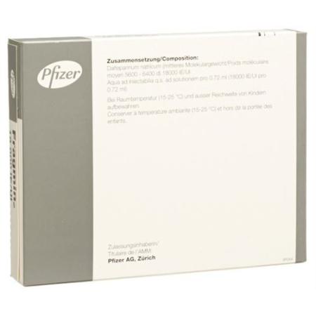 Fragmin Inj L&ouml;s 18000 IU/0.72ml 5 Fertspr 0.72 ml - PrimeCare Global