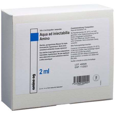 Aqua ad injectabilia Amino Inj L&ouml;s 2ml ampoules 100 pcs - PrimeCare Global