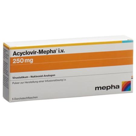 Acyclovir-Mepha i.v. Dry Sub 250 mg Penetration 5 pcs - PrimeCare Global