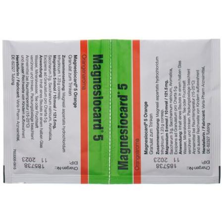 Magnesiocard Gran 5 mmol Orange 50 bags 5 g - PrimeCare Global