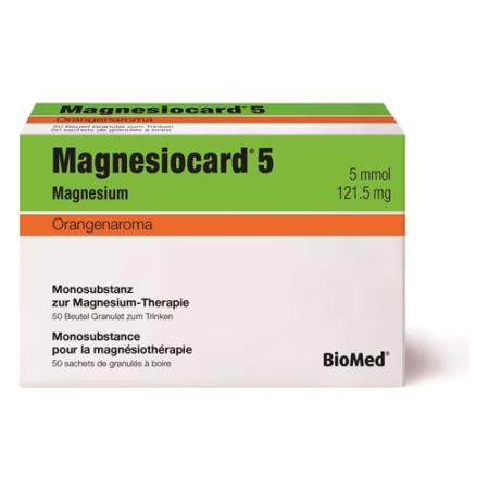 Magnesiocard Gran 5 mmol Orange 50 bags 5 g - PrimeCare Global
