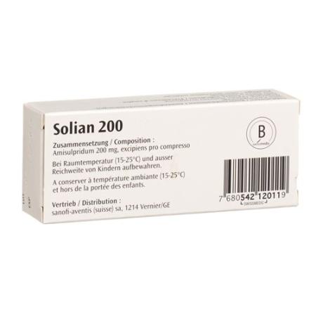 Solian Tabl 200 mg divisible 30 pcs - PrimeCare Global
