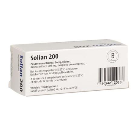 Solian Tabl 200 mg divisible 90 pcs - PrimeCare Global