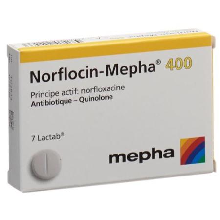 Norflocin Mepha 400 mg 14 Lacktab - PrimeCare Global