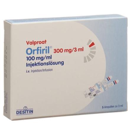Orfiril Inj L&ouml;s 300 mg/3ml amp 5 pcs - PrimeCare Global