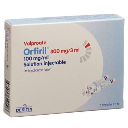Orfiril Inj L&ouml;s 300 mg/3ml amp 5 pcs - PrimeCare Global