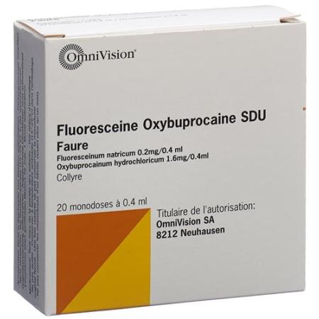 Fluoresceine Oxybuprocaine SDU Faure 0.4% 20 x 0.4ml - PrimeCare Global