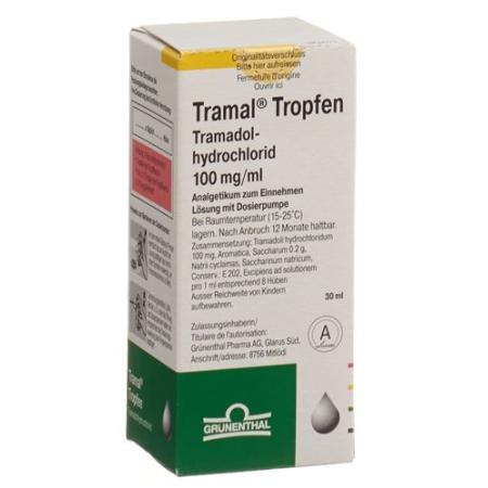 Tramal drops 100 mg/ml with dosing pump Fl 30 ml - PrimeCare Global