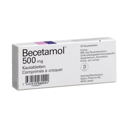 Becetamol chewable 500 mg 20 pcs - PrimeCare Global