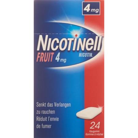 Nicotinell Gum 4 mg fruit 24 pcs - PrimeCare Global