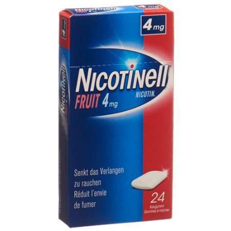 Nicotinell Gum 4 mg fruit 24 pcs - PrimeCare Global