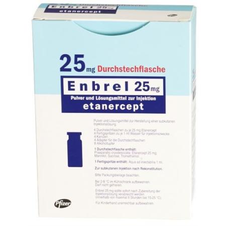 Enbrel Dry Sub 25 mg with Solvent Penetration 4 pcs - PrimeCare Global