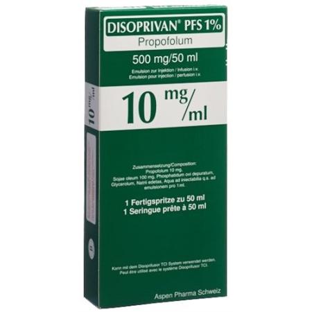 Disoprivan PFS 1% Inf Emuls 500 mg/50ml Fertspr 50 ml - PrimeCare Global