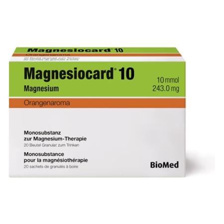 Magnesiocard Gran 10 mmol Orange 20 bags 4 g - PrimeCare Global