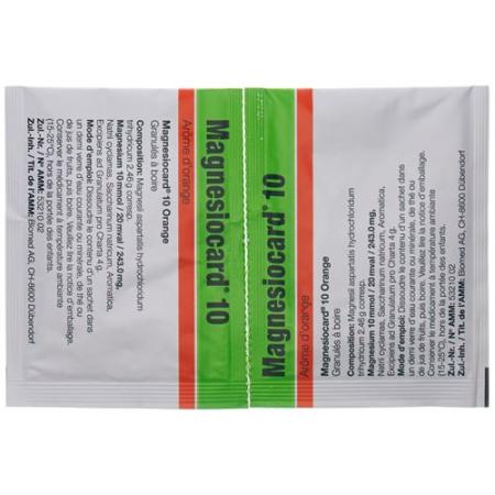 Magnesiocard Gran 10 mmol Orange 20 bags 4 g - PrimeCare Global