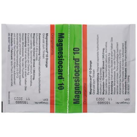 Magnesiocard Gran 10 mmol Orange 20 bags 4 g - PrimeCare Global