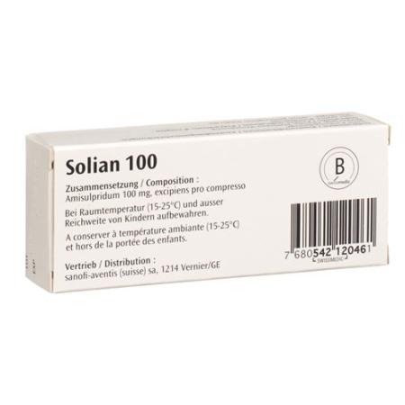 Solian Tabl 100 mg divisible 30 pcs - PrimeCare Global