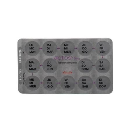 Actos Tabl 15 mg 98 pcs - PrimeCare Global