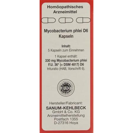 SANUM Mycobacterium phlei Kaps D 6 5 pcs - PrimeCare Global
