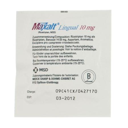 Maxalt Lingual Tabl 10 mg 3 pcs - PrimeCare Global