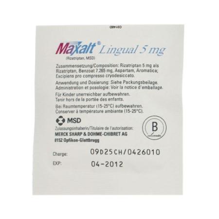 Maxalt Lingual Tabl 5 mg 6 pcs - PrimeCare Global