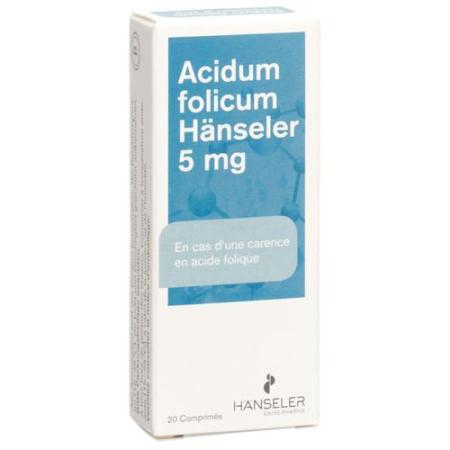 Acidum folicum H&auml;nseler Tabl 5 mg 20 pcs - PrimeCare Global