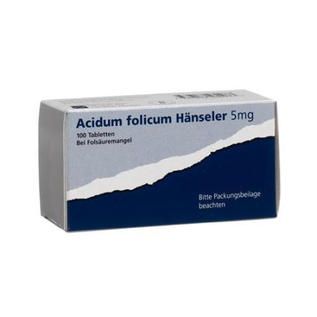 Acidum folicum H&auml;nseler Tabl 5 mg 100 pcs - PrimeCare Global