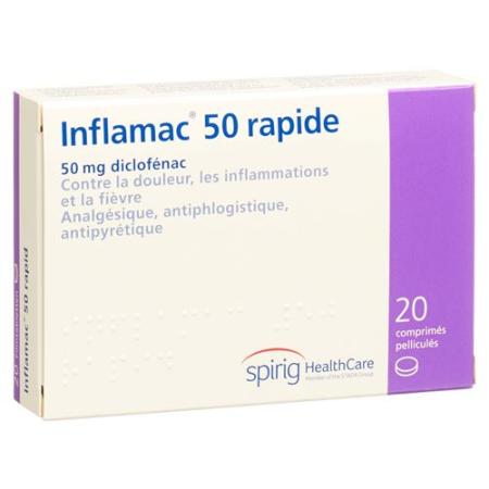 Inflamac rapid film tablet 50 mg 20 pcs - PrimeCare Global